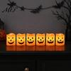 Scary Theme Party Supplies 6 Pcs Battery Operated Flameless Tea Lights, Orange Flickering Electric Fake Halloween Led Candle Candles, Spooky