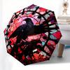Stained Glass Raven Wall Art Decor - Circular Design with Black Bird on Branch,  Umbrella, Va