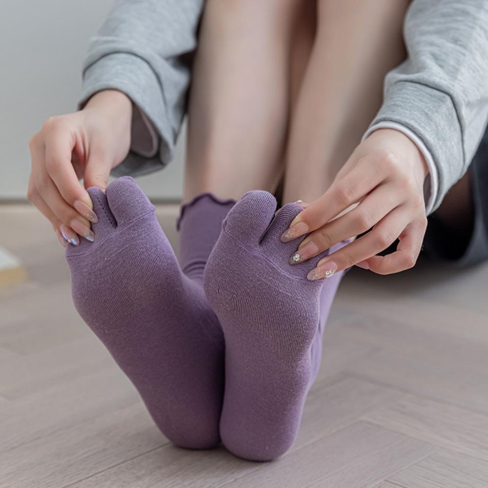 Comfortable Split Toe Socks Solid Color Tabi Sox Japanese Harajuku Two-Toed Socks  Summer