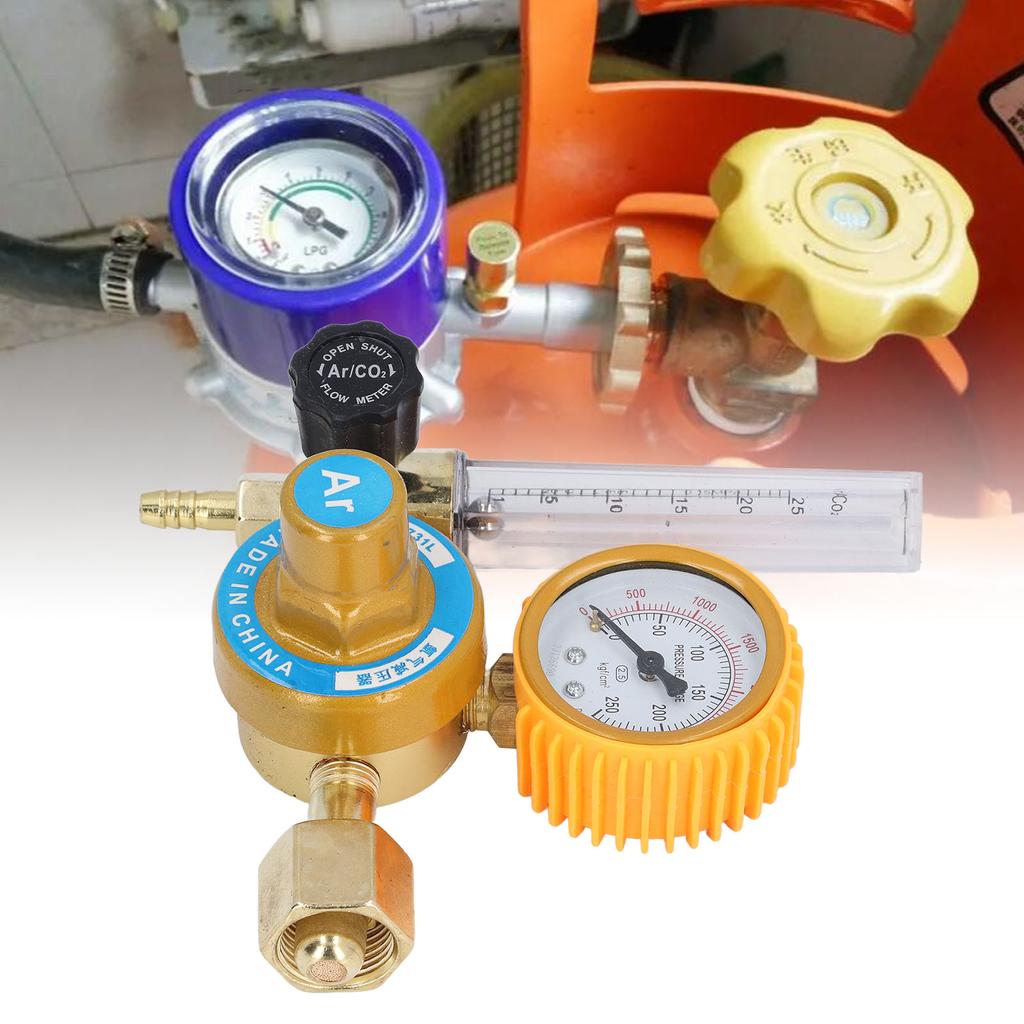 Argon Gas Regulator 0 To 3500psi Aluminum Alloy TIG Flow Meter Argon Gas Pressure Reducer