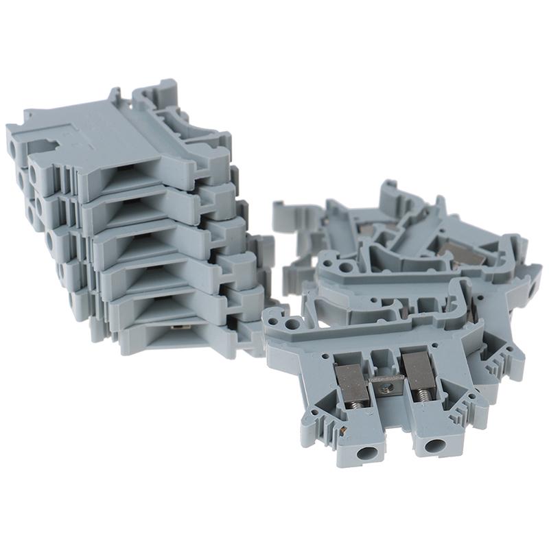 10 Stück Reihenklemmenblock Universalplattenmontage Uk 2.5B 32A Schraubanschluss