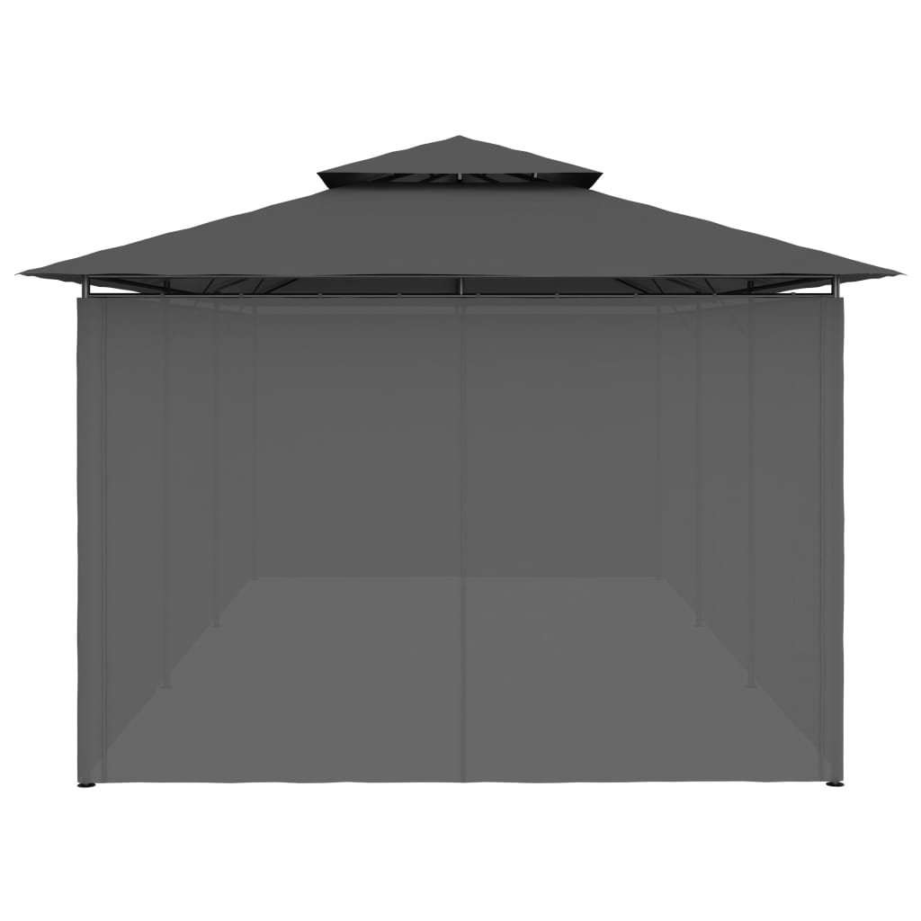 Gazebo with Curtains 600 X 298 X 270 Cm Anthracite