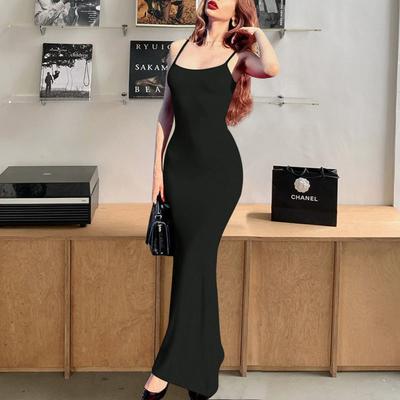 Neue Damenbekleidung Tägliches Temperament Elegant Lässig Reines Verlangen Sexy Bedruckter Jumpsuit Langer Rock Leichtes Kleid High-End Partykleid