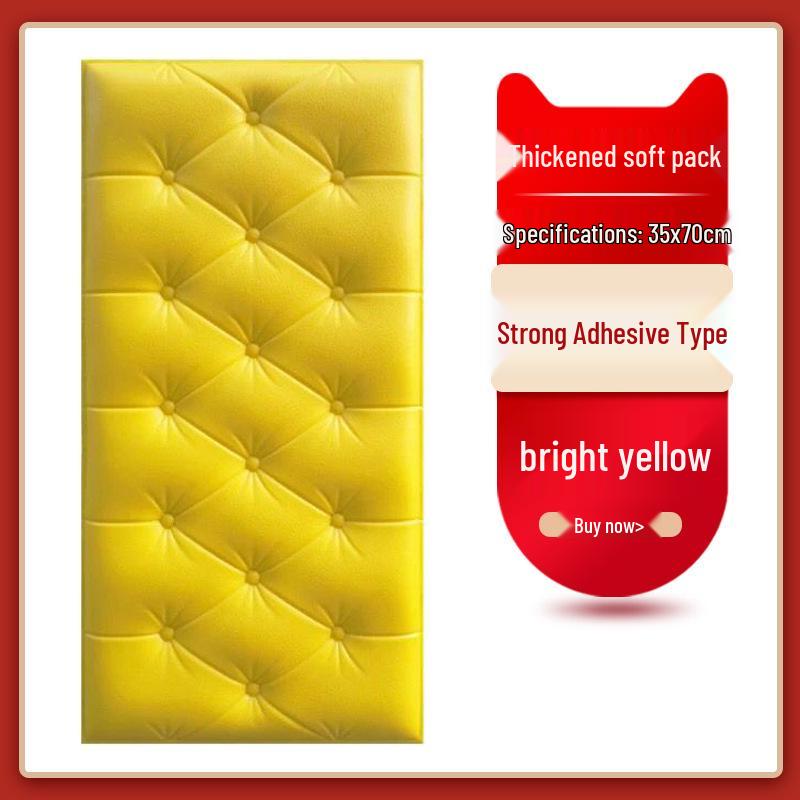 Soft Tatami Wall Surround & Headboard Protector for Kids - Self-Adhesive, Thickened Anti-Collision Sticker