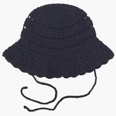 Women's Handmade Wave Hat Knitted Strap Bucket Hat
