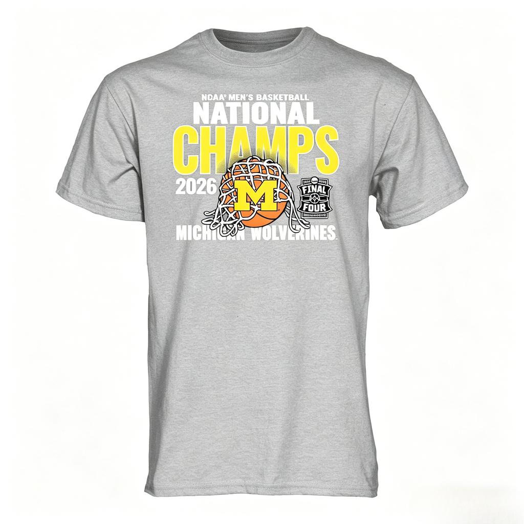 Michigan Wolverines Basketball Team National Championship TShirt Fashion Streetwear Unisexs Clothing Womens Summer New T Shirt
