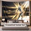 Custom Name Text Tapestry Cristiano Ronaldo Personalized Polyester Wall Tapestry For Bedroom And Room