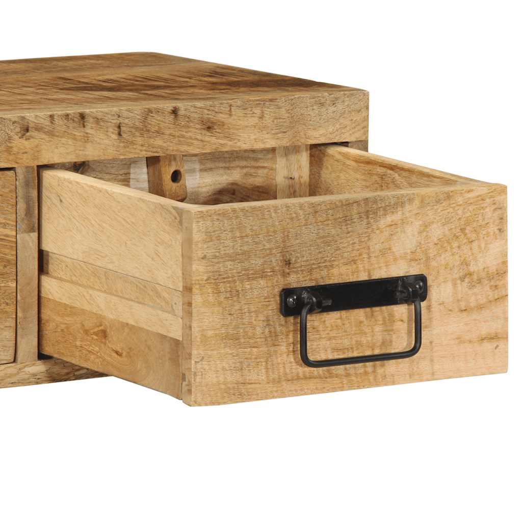 TV Wall Cabinet 60x30x19 cm Raw Mango Wood
