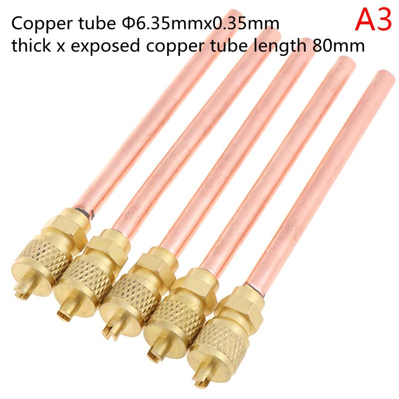 5 Stück/Los Service-/Zugangsventil 1/4" SAE 1/4" Außendurchmesser 4" Schaft Starker Kern AC Klimaanlage Kälte Zugangsventil