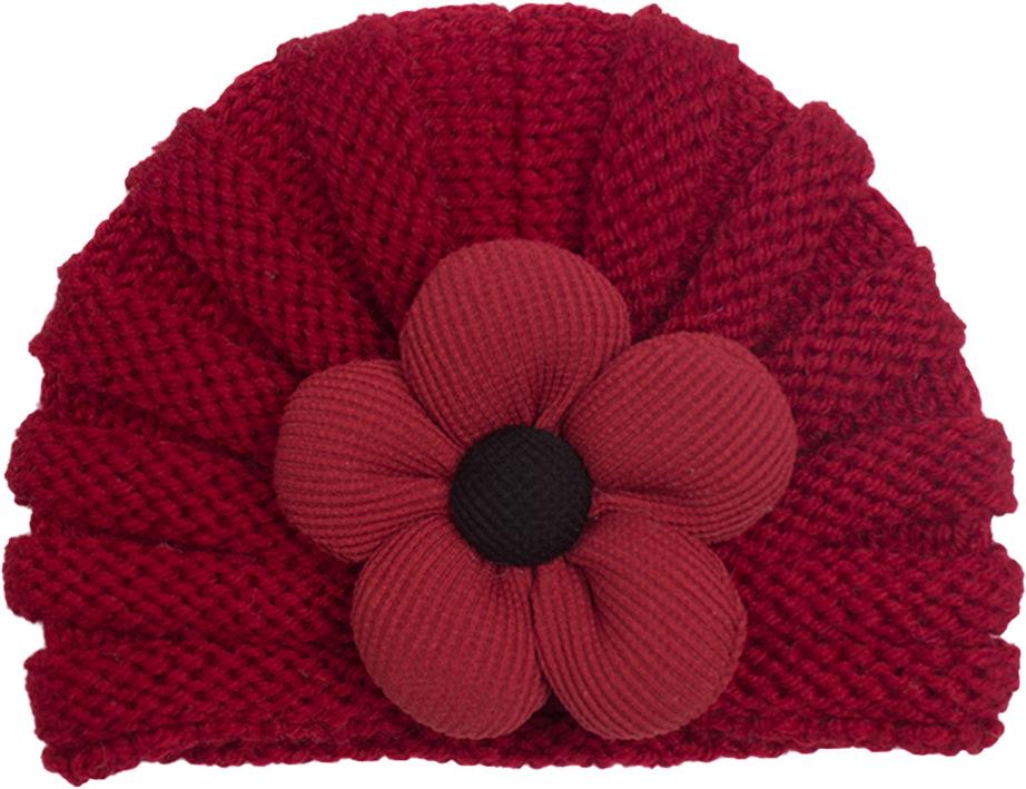 2023 Europäische & Amerikanische Babywolle Blumen-Pullovermütze: Warm & Bequem für Herbst & Winter