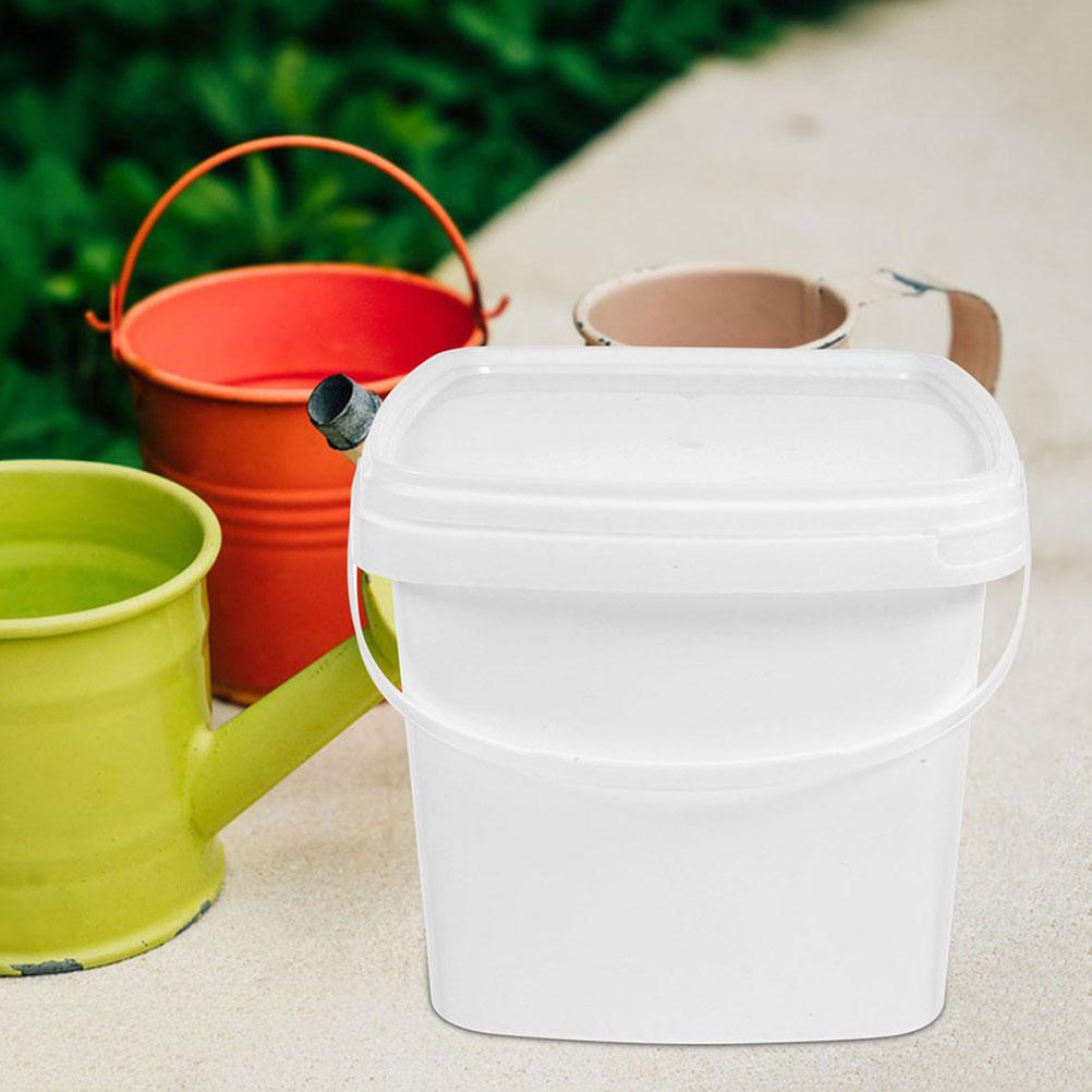 Square Bucket Plastic Bucket With Lid Strong Bearing Capacity Food Grade Water Container Multipurpose Bucket With Handle Storage