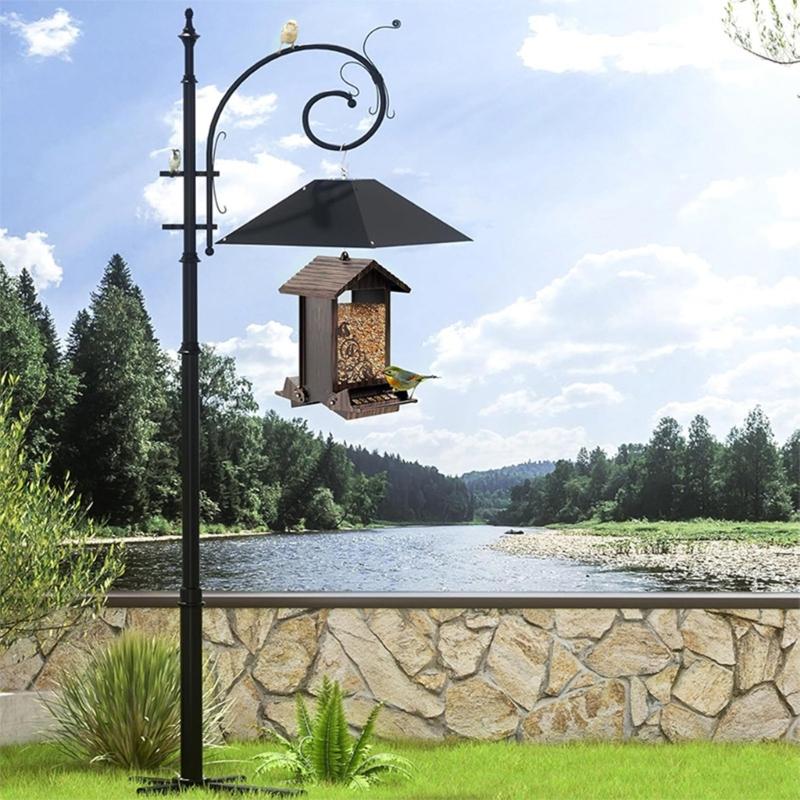 Bird Feeder Rod Wrap Around Protective Shield Bird Feeder Rod Bird Food-Guard Squirrels Baffle