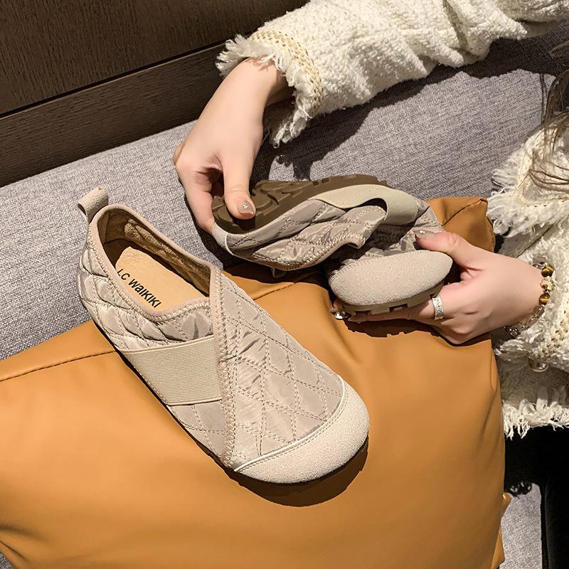 Xiaoxiang Single Shoes Women's Spring and Autumn New Shallow Mouth Soft Sole Soft Surface Casual and Comfortable One-pedal Lazy Grandma Shoes