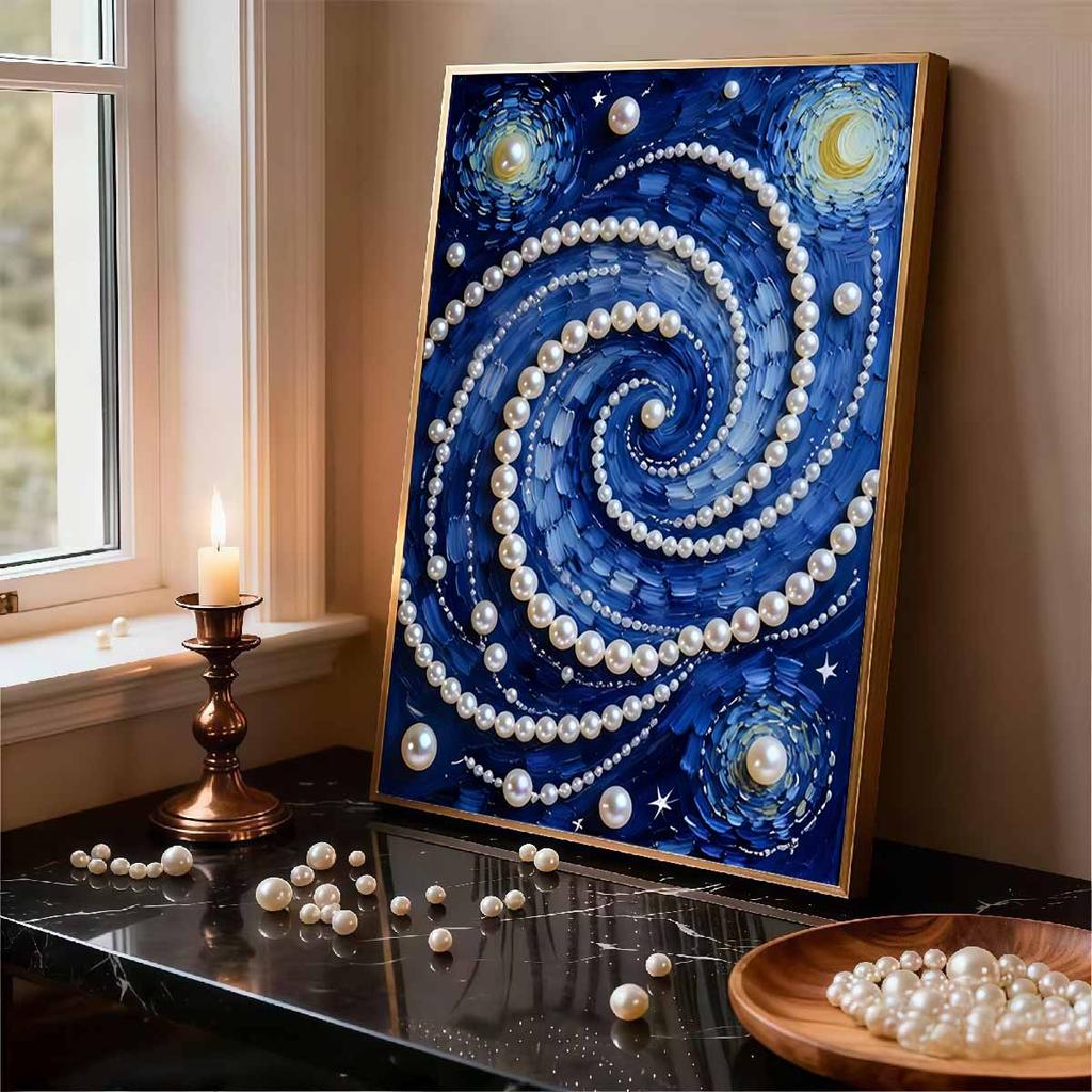 DIY The Starry Sky Diamond Art Kits Without Frame 35x45cm Gem Art Diamond Painting Kits for Adults/Beginners Gift Idea Home Wall Decor