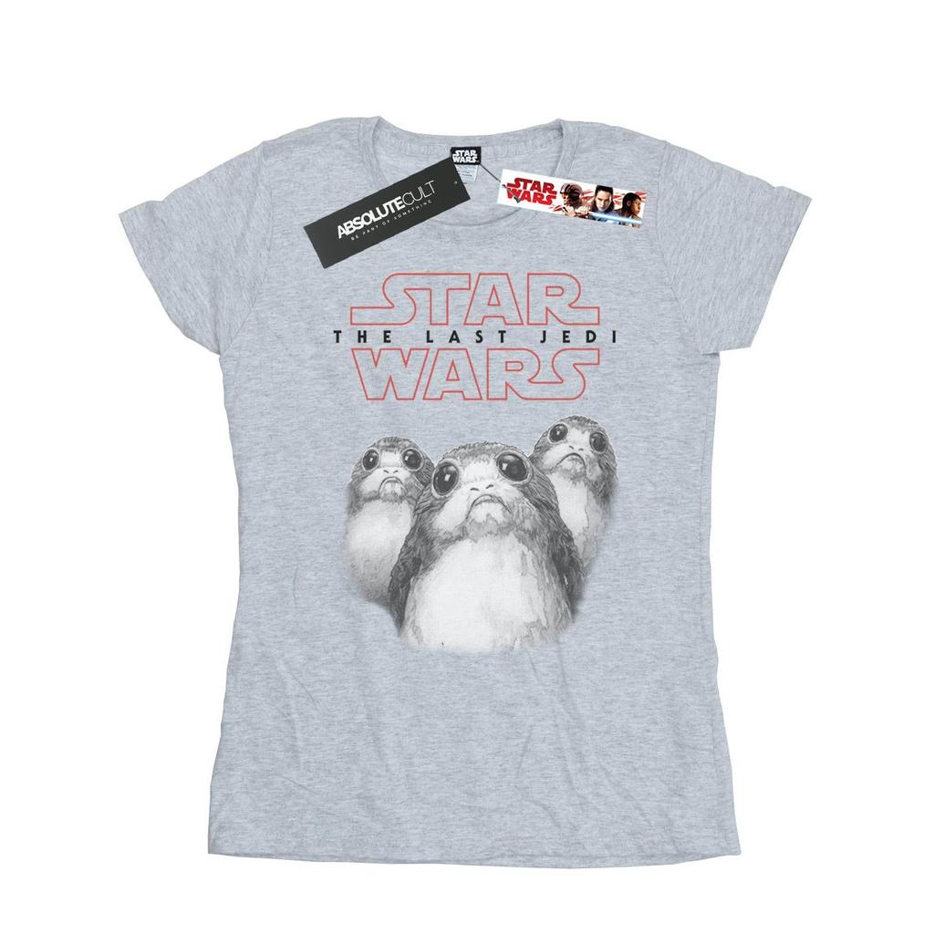 Star Wars Womens/Ladies The Last Jedi Porgs Cotton T-Shirt