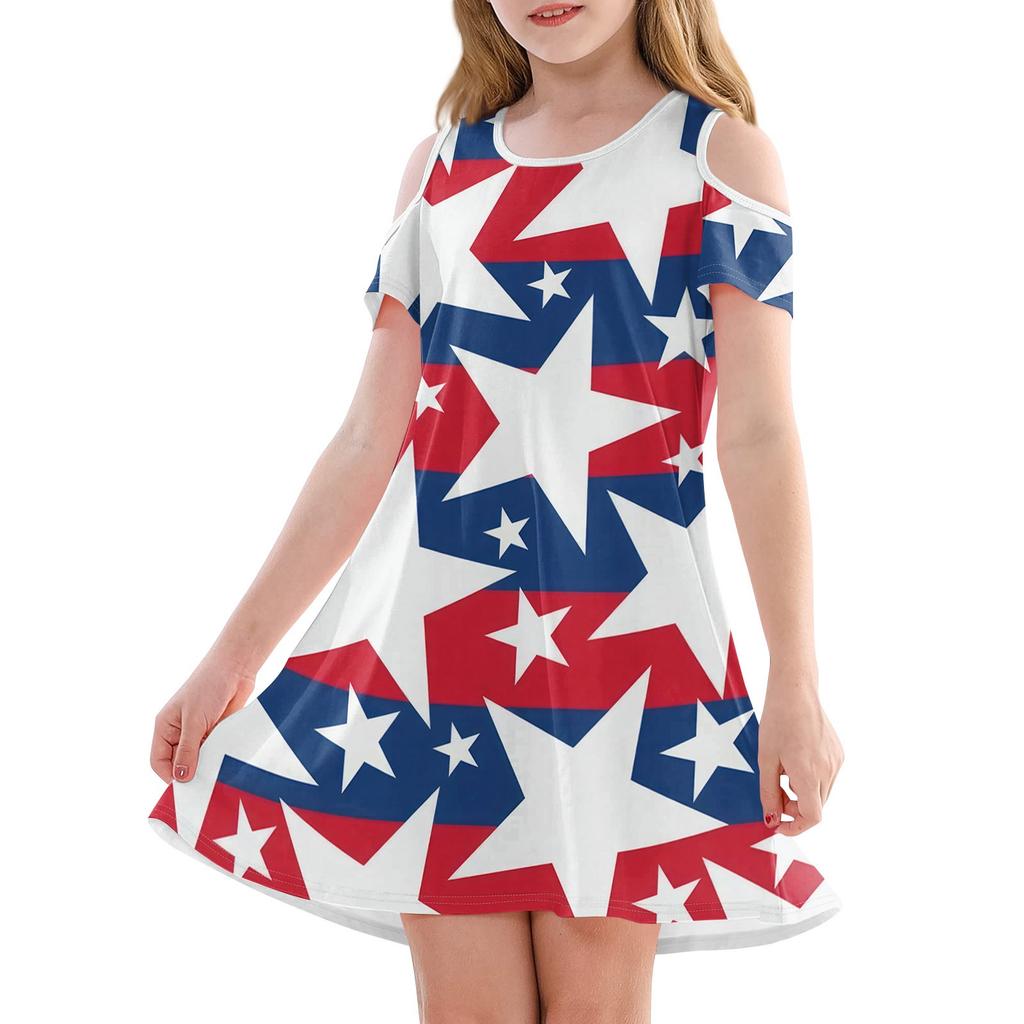 Mädchen A-Linien-Kleid - Sommerkleid Ärmellos Lässiges Sommerkleid Kleinkinderkleid