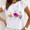 New Version Regular Short Sleeve Heart Print T-Shirt Women's Casual Short Sleeve T-Shirt women clothes