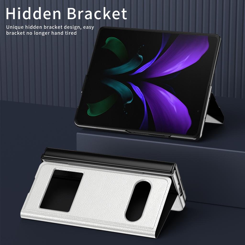 Anti-Shock Business Stand Kožené pouzdro Coque pro Samsung Galaxy Z Fold4 Fold 3 Fold 3 Fold 4 2 5g Zfold4 Slim Cover