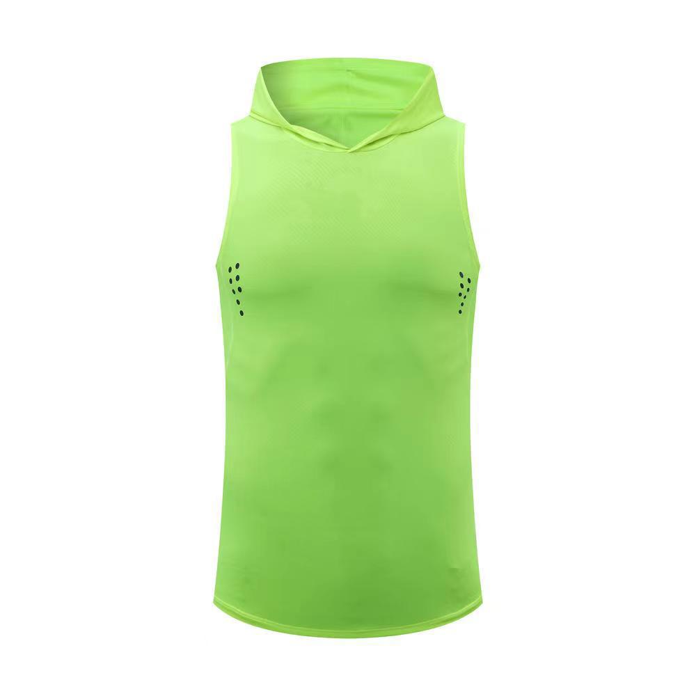 Men's Quick-Dry Hooded Sleeveless Running Vest - Breathable Fitness Top