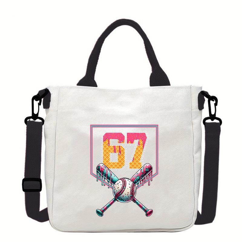 Baseball Drip Number 67 Player Or 67th Birthday Canvas Bag No specifications чёрный