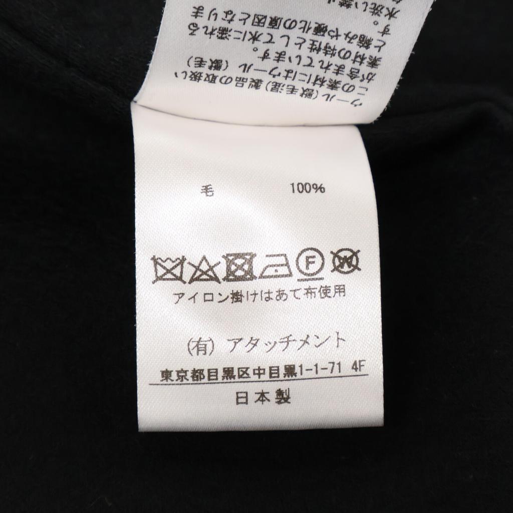 KAZUYUKI KUMAGAI Black buttonless wool short coat coat 1 blackUsed