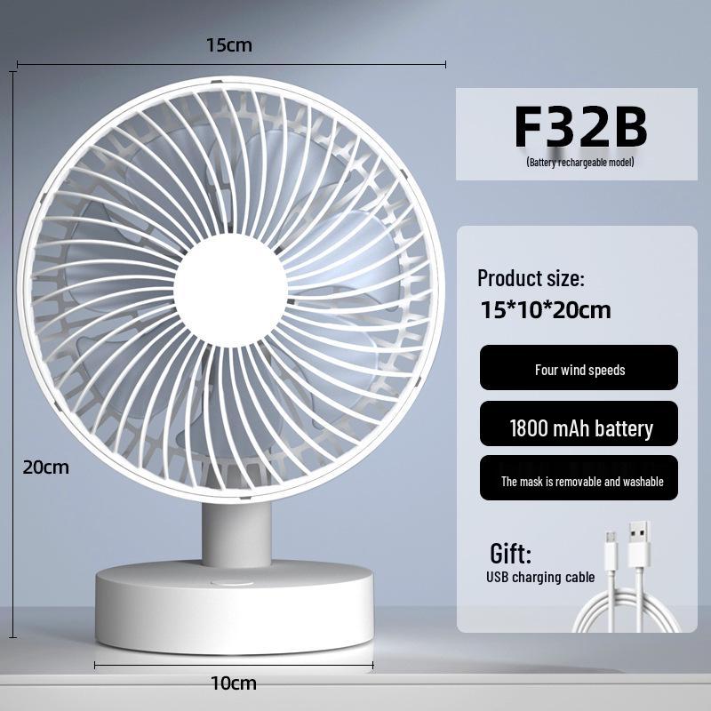 Cassidov 6-Zoll wiederaufladbarer USB-Oszillations-Schreibtischventilator mit langer Akkulaufzeit