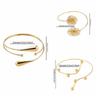 Zinc Zinc Alloy Opening Cuff Bracelets Hollow Flower Circle Upper Arm Bracelet  Arm Accessories