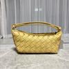 Mini Leather Lunch Bag With Zip Handwoven Design Crossbody Shoulder Women Daily Use