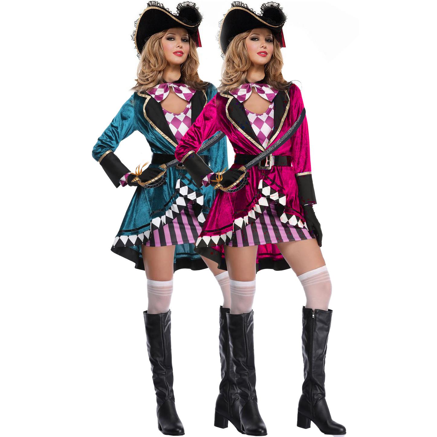 

- Cosplay Pirates of the Caribbean costume cos costume, magician costume, Halloween female pirate costume XXL зелений