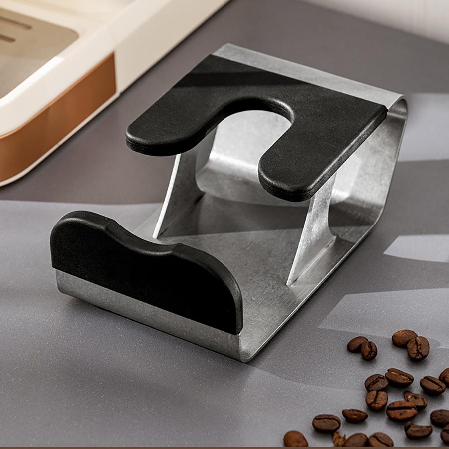 Espresso Tamping Station Coffee Portafilter Holder Universal Weighing Bracket Portafilter Holder Anti-Slip Coffee Tamper Stand