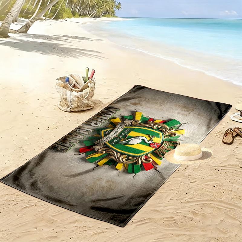 Serviette de plage imprimée ADO Den Haag, Grande serviette douce à séchage rapide pour la plage, le camping, la natation