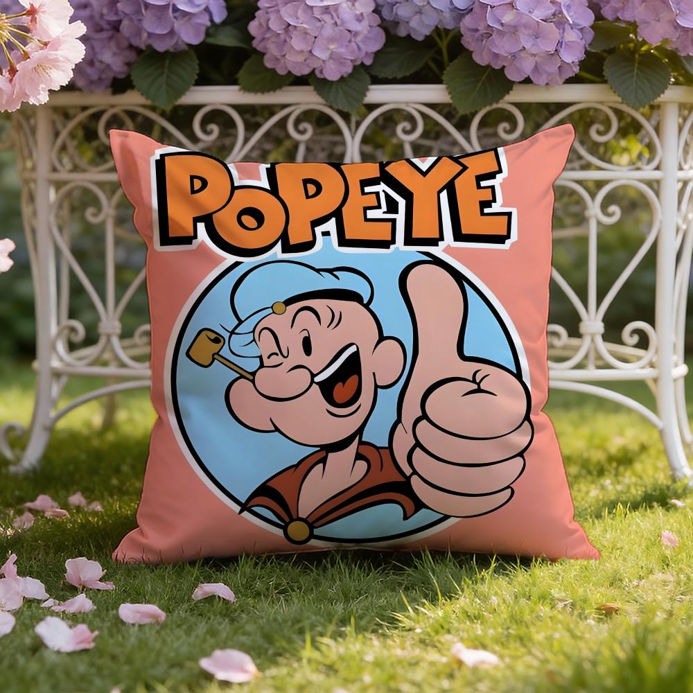 P-Popeye the S-Sailor Cushion Cover Home & Car Dual-Scene Pillow Cover: Reversible for Premium Comfort