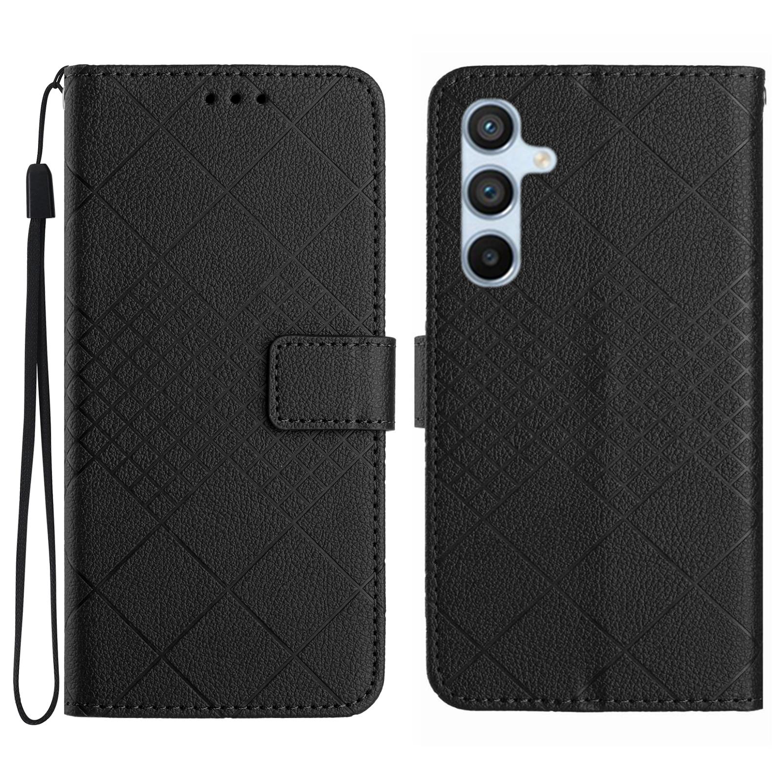 

For Samsung Galaxy A26 5G Wallet Phone Case Imprint PU Leather Flip Folio Cover E