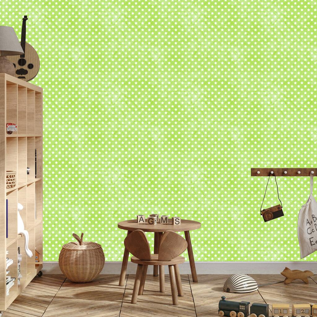 Lime Stars Wallpaper for Living Room and Bedroom 50x1000