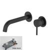 Wall Mounted Concealed Brass Bathroom Basin Faucets Embedded Cartridge Basin Mixer Sink Faucet Washbasin Tap Hot Cold Water Tap