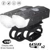 Bicycle Light Set Front Light with Taillight Rechargeable Bike Light Easy to Install Bike Headlight Night Cycling Warning Lamp