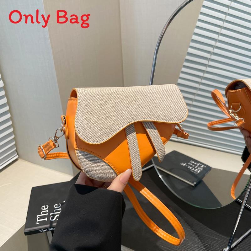 Childrens Fashion Mini Pu Saddle Bag With Stitching For Daily Outings