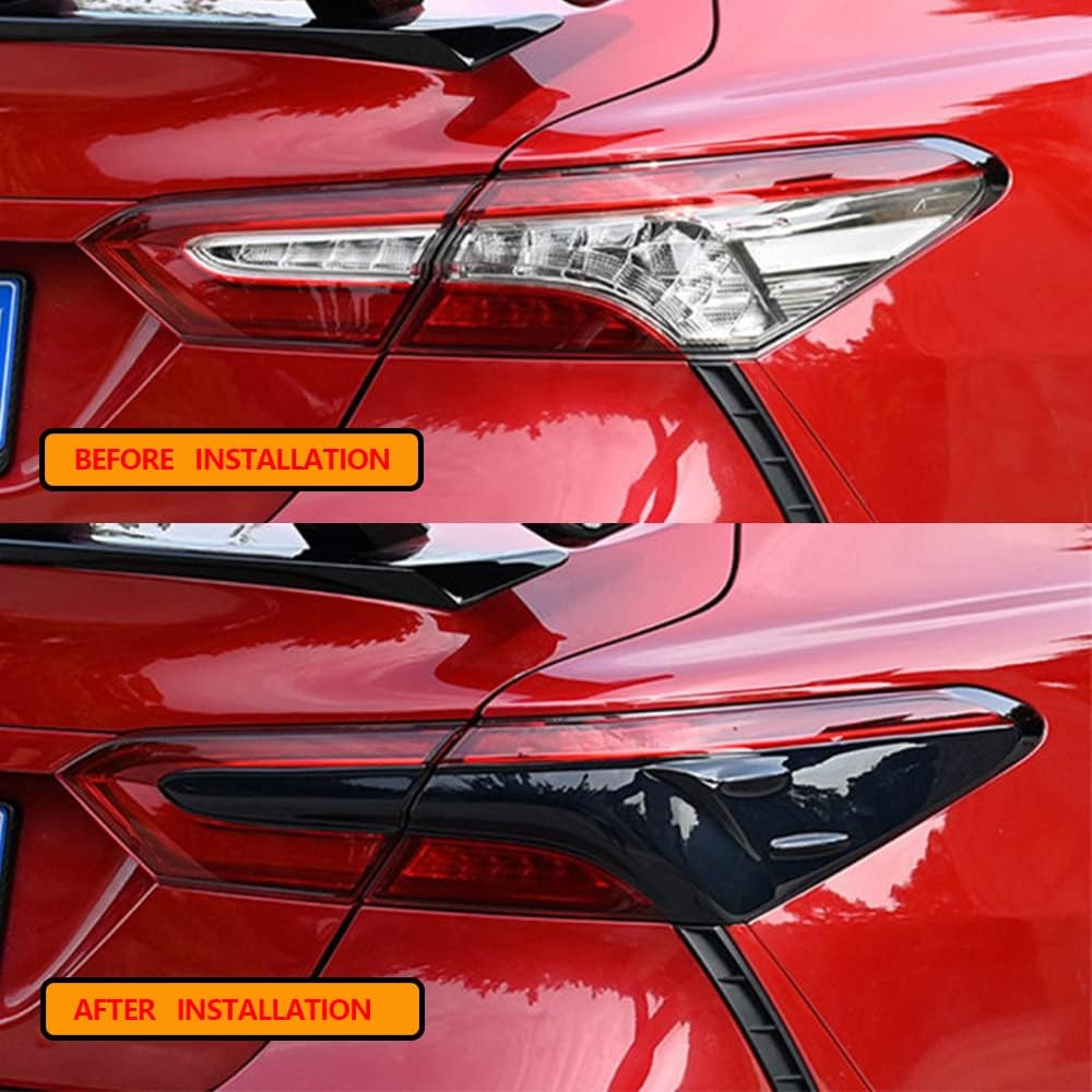 Tail Light Lamp Cover Guard Trim 4Pcs Tail Light Frame Bezels Decoration Compatible with Toyota Camry 2024 2023 2022 2021 2020 2019 2018 Accessories