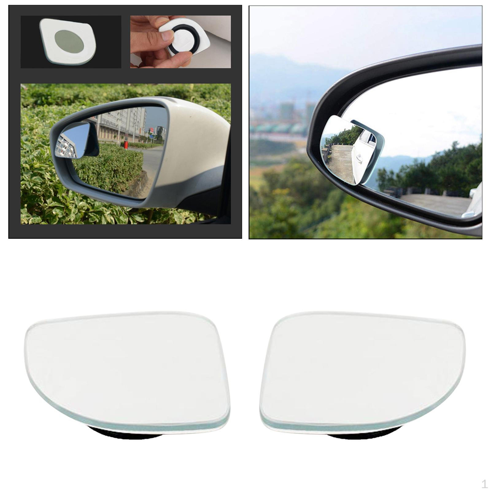 

1 paar Frameless Rear Glass Car Blind Mirrors for SUV Trucks Safety Fan White
