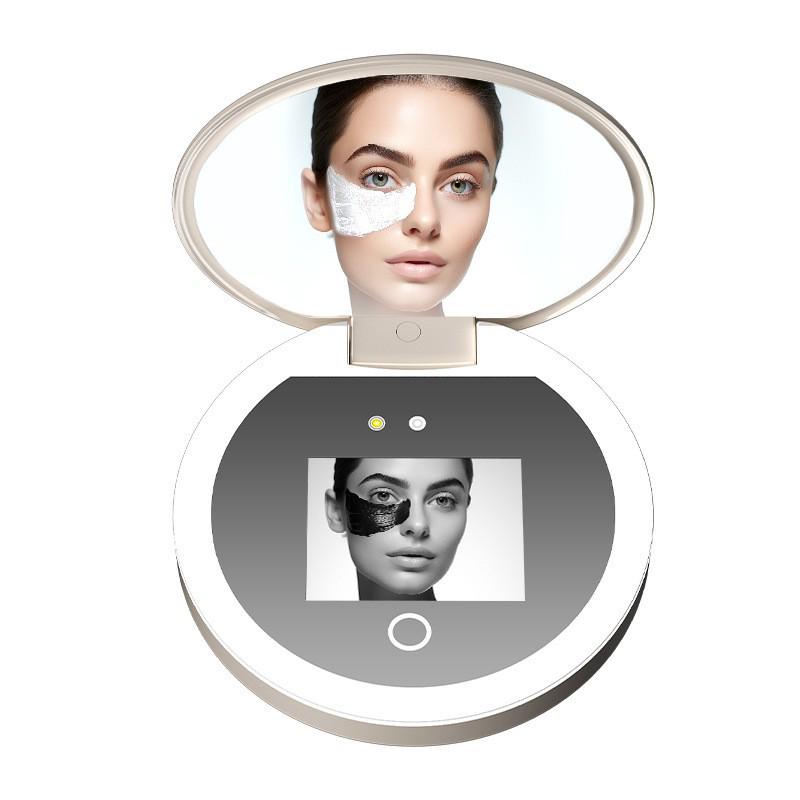 Portable LED Smart UV Sunscreen Makeup Mirror with Eye Protection