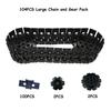Legoeds-compatible Technical Tracks and Wheels Pack Gears and Axle Set Tank Chain Crawler for 3711 3873 57518 88323 15379 14696
