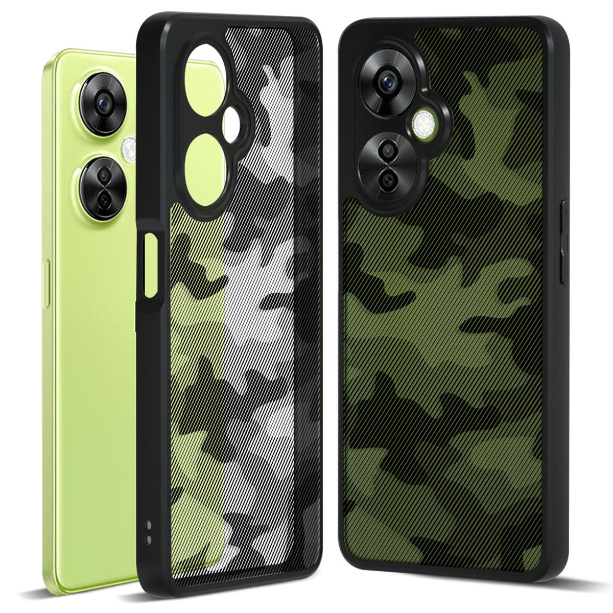 

IBMRS Case for OnePlus Nord CE 3 Lite 5G/Nord N30 5G Shell PC+TPU Airbag Protection Phone Cover Artistic Camouflage