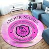 Sheffield Wednesday Football Club Custom Name Round Area Rug,Carpet Rug for Living Room Bedroom Sofa Playroom Decor,Non-slip Floor Mat