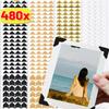 24/480Pcs DIY Vintage Corner Kraft Paper Stickers for Photo Album Frame Decoration Bedroom Scrapbooking Picture Protect Decal