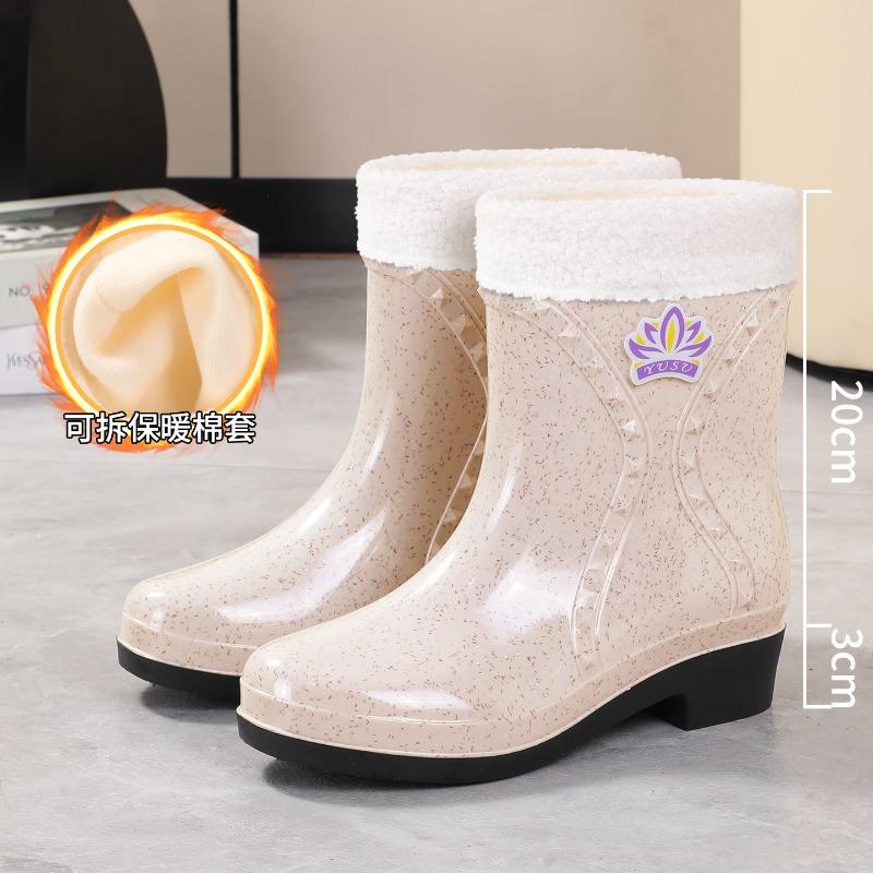 Summer women's rain shoes women's short fashion women's rain boots non-slip water shoes adult water boots overshoes