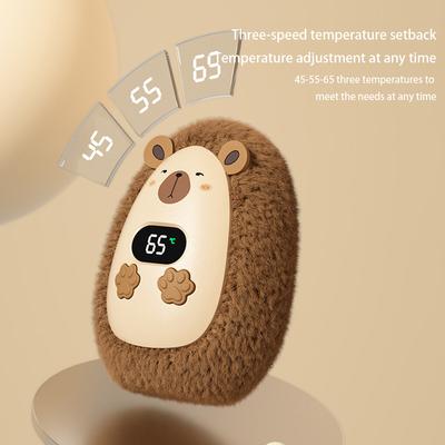 Plush Hand Warmer Electric Hand Warmer Digital Display Mini Hand Warmer Heater Cartoon Portable Hand Heater for Indoor Outdoor