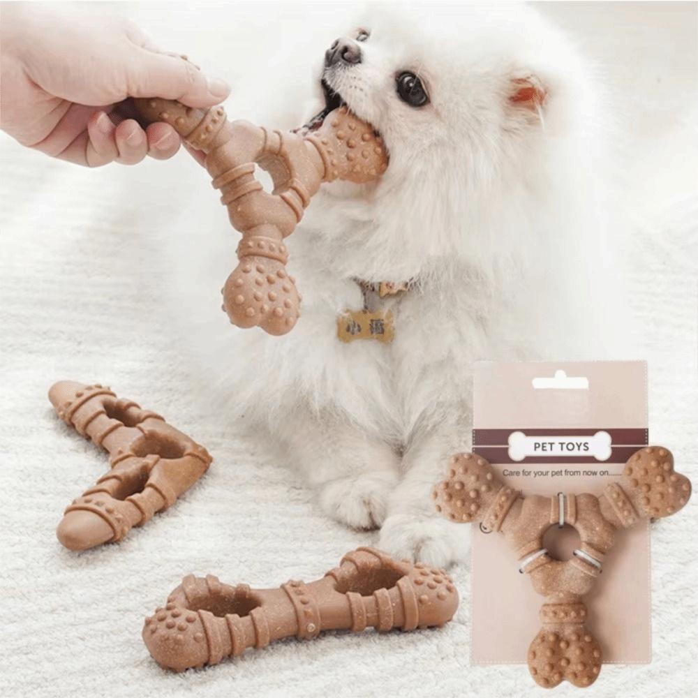 Bone-Like Shape Dog Teething Toy Natural Non-Toxic Imitation Bone Dog Toy Small Dogs