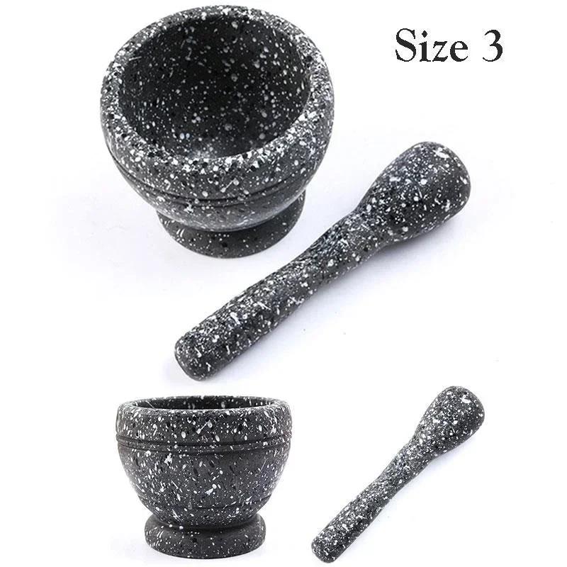 Resin Mortar Pestle Set Garlic Herb Spice Mixing Grinding Crusher Bowl Restaurant Kitchen Tools LS