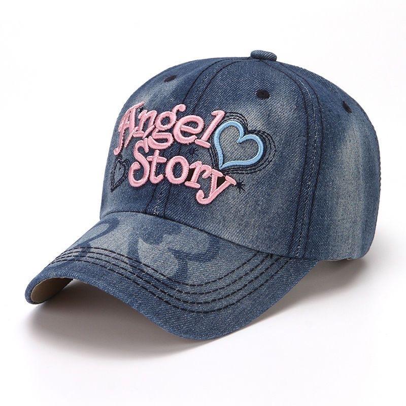 Cowboy Hat Women's Spring Korean Style Letter Cap Fashion Versatile Student Baseball Cap Sun Protection Sun Hat