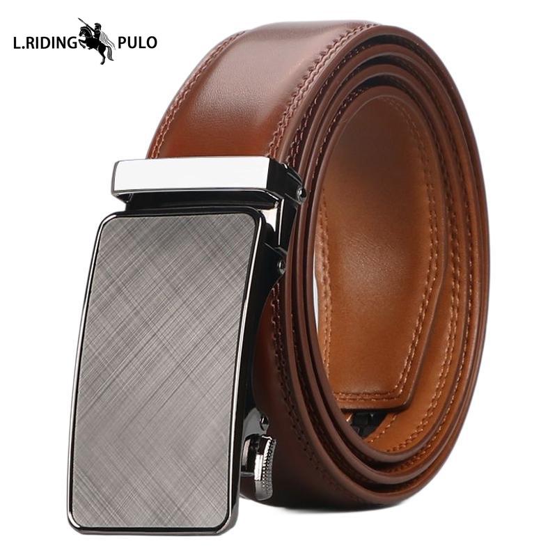 Business Automatic Buckle Korean Style Trendy Belt Men's Genuine Leather Belt Cowhide High-grade Belt